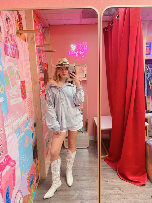 Oversized Grey Long Sleeve