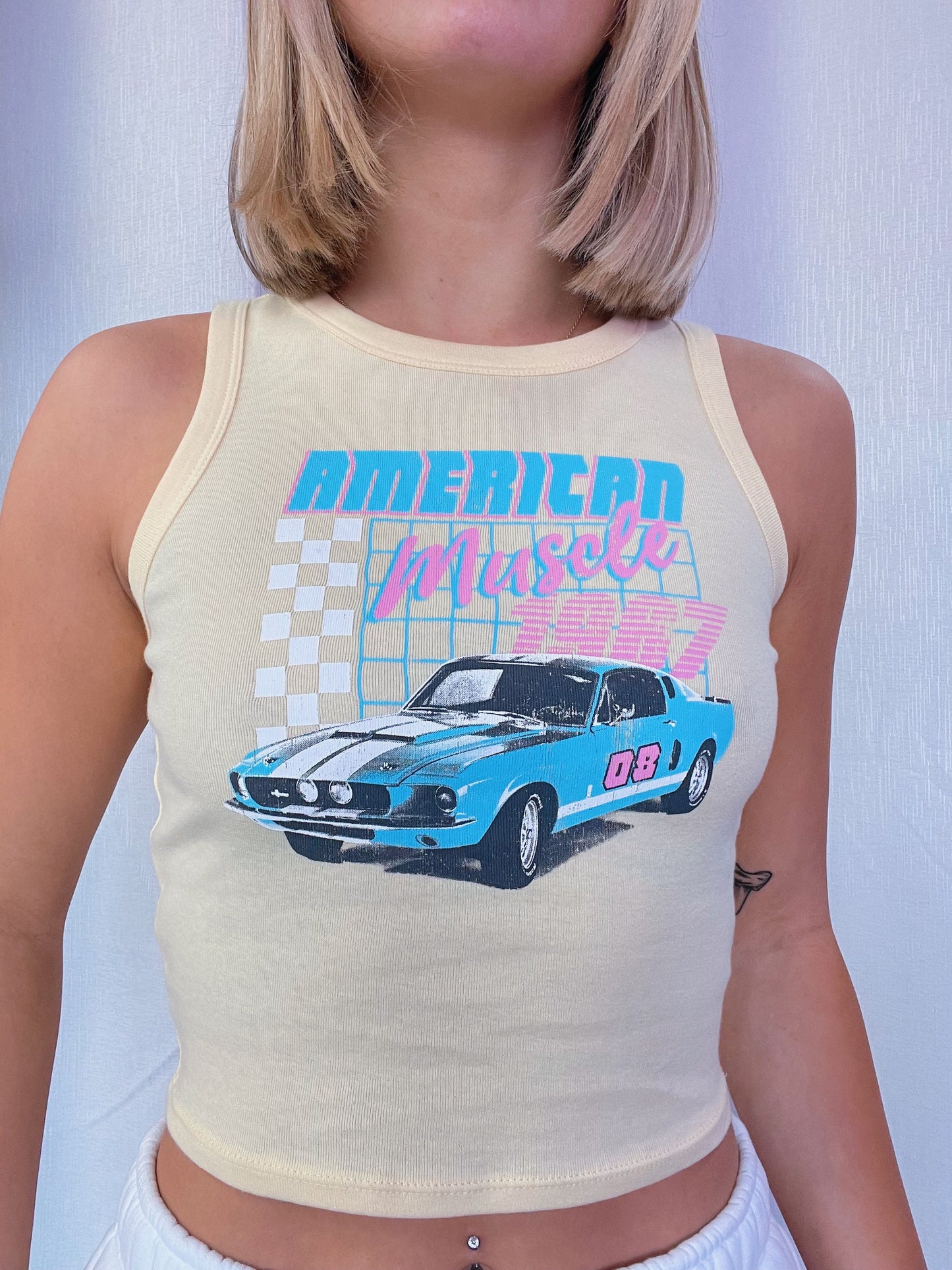 Pastel Yellow Car