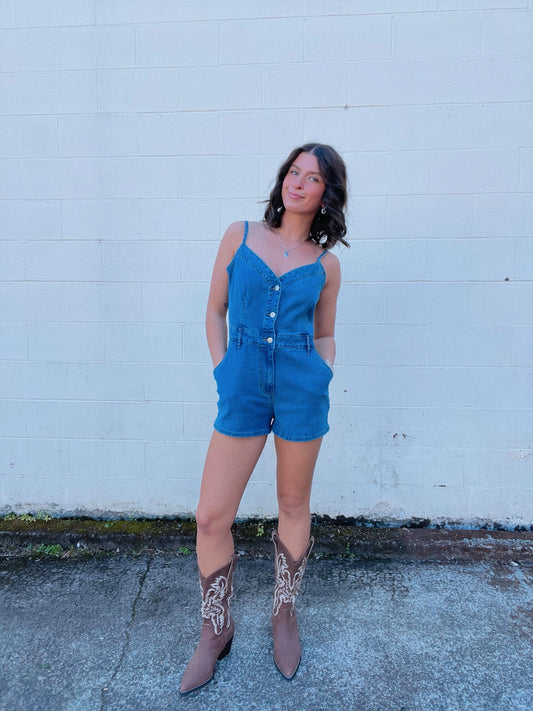 Cami Denim Romper