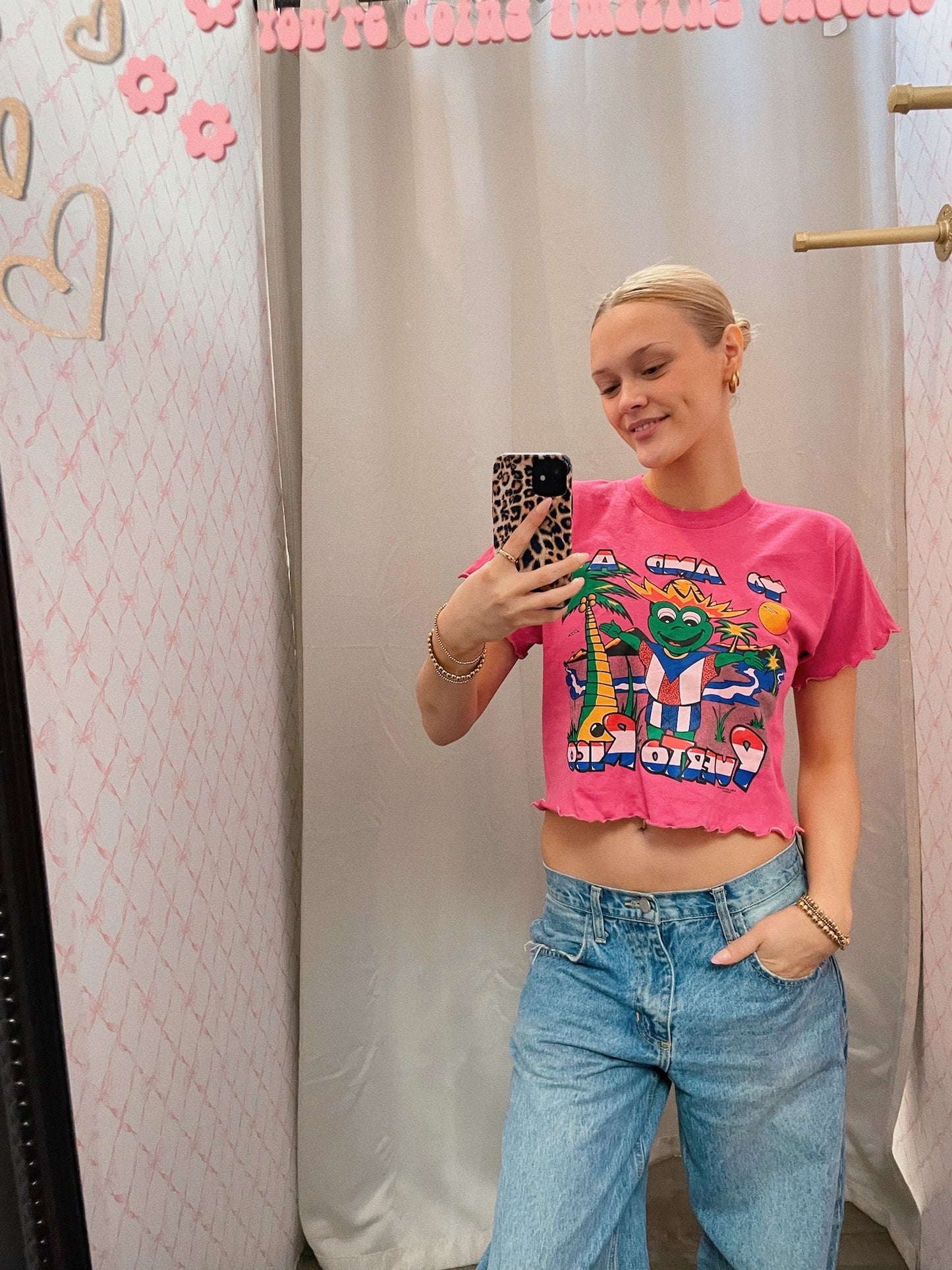 Pink Puerto Rico Vintage Tee