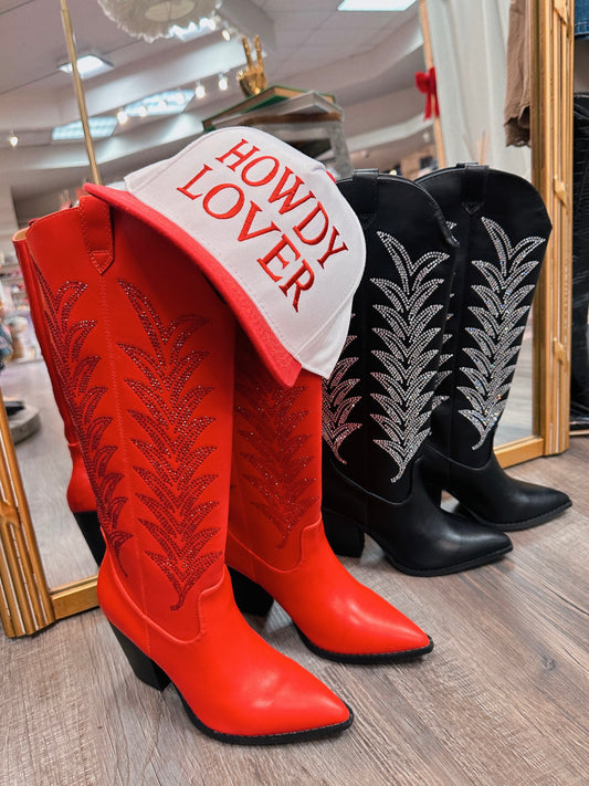 Rhinestone Tall Boots