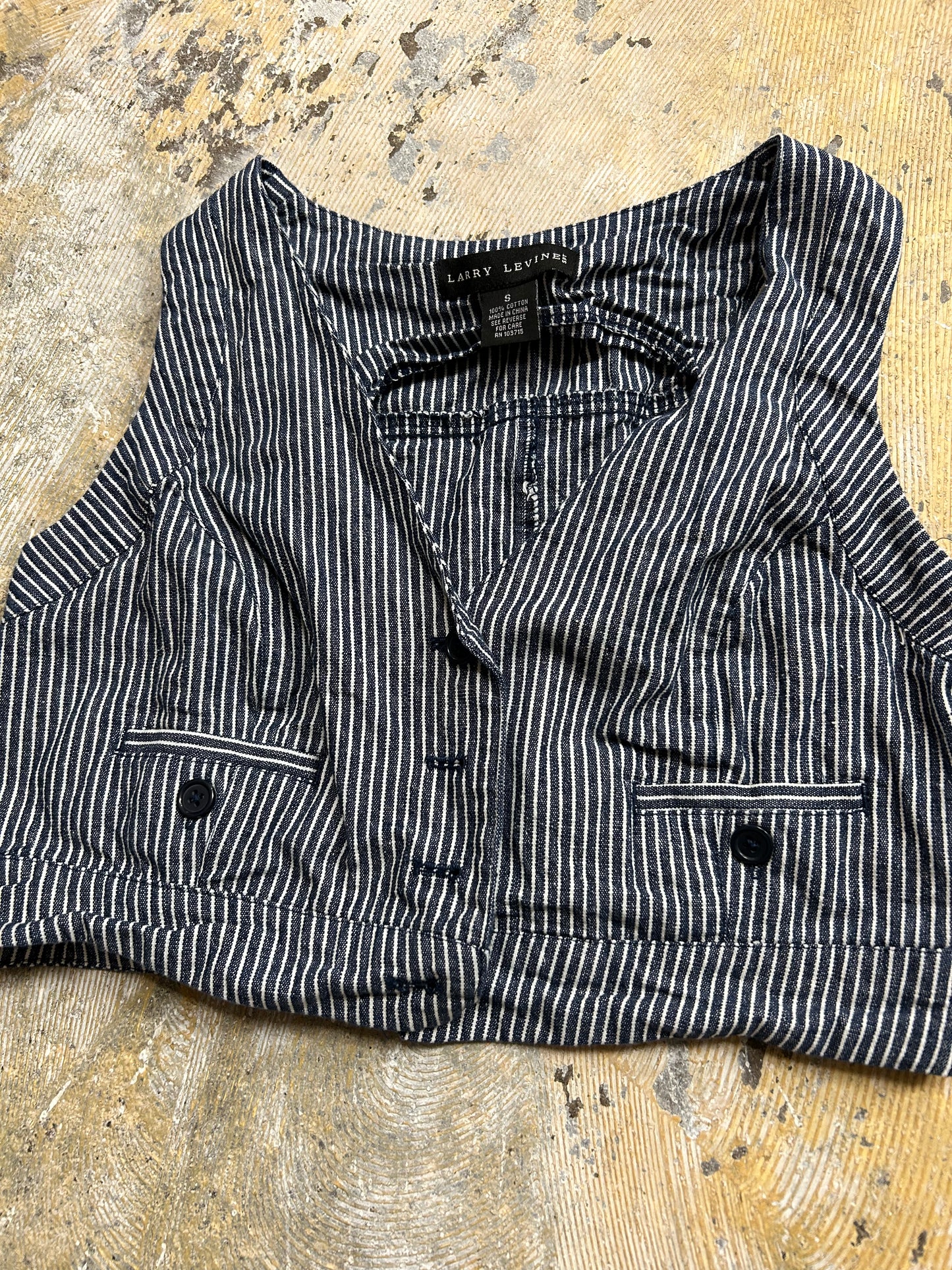 LL Striped Navy Vest