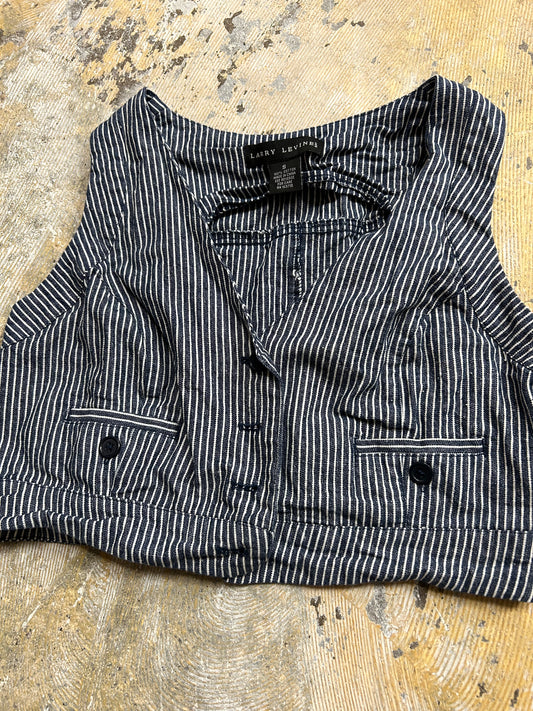 LL Striped Navy Vest