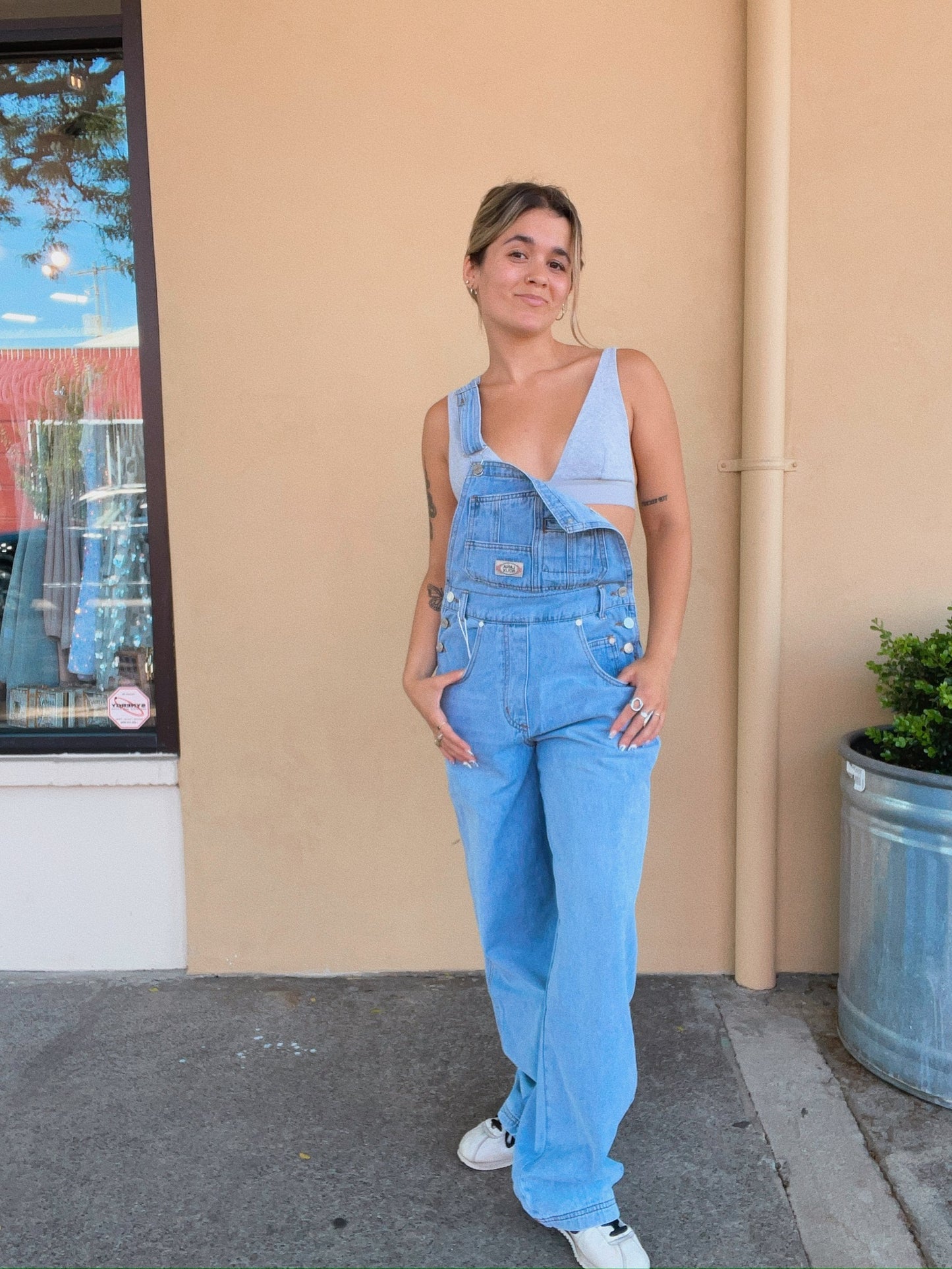 90s Retro twill overalls