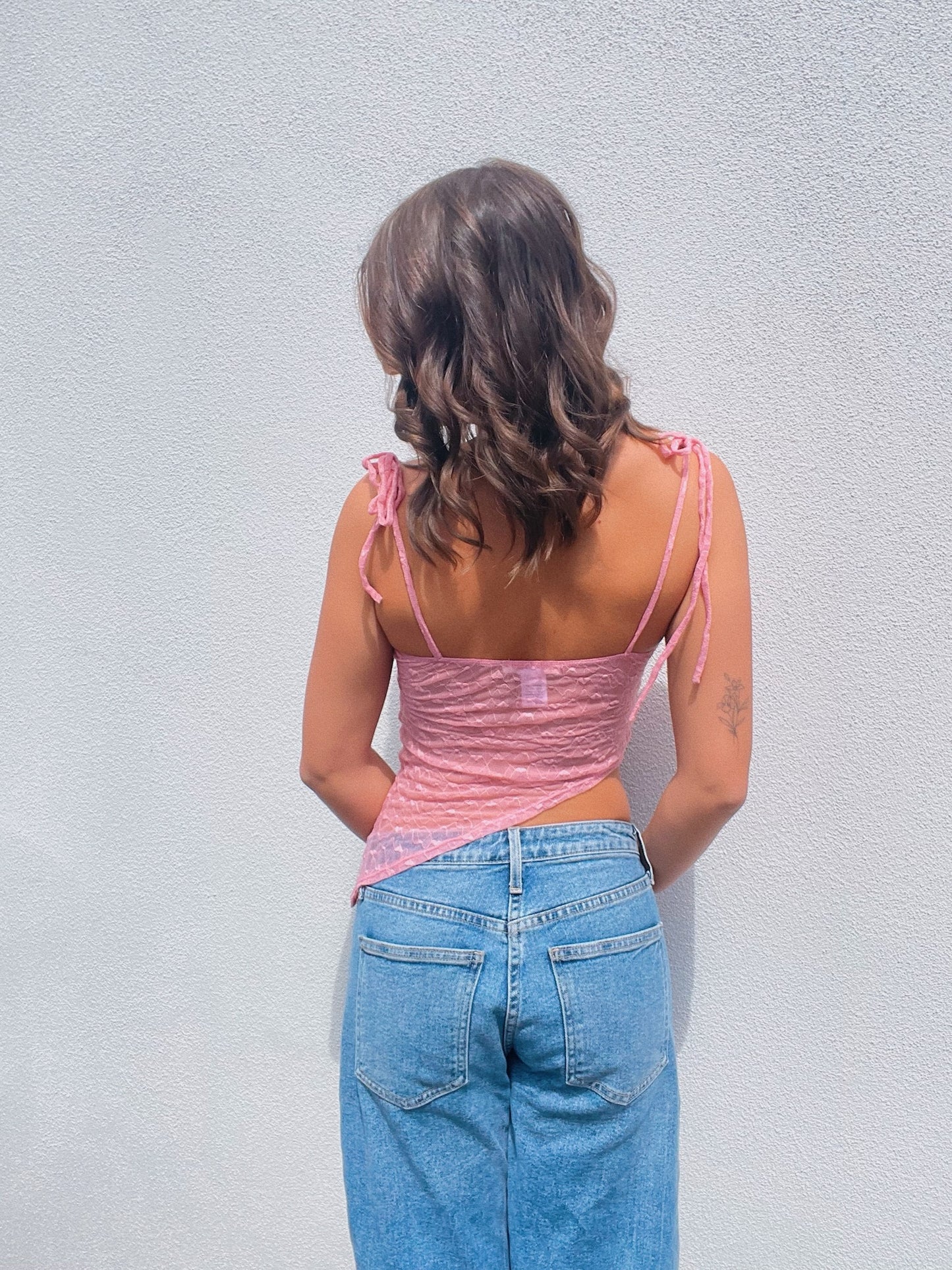 Kelly Lace Asymmetrical Top