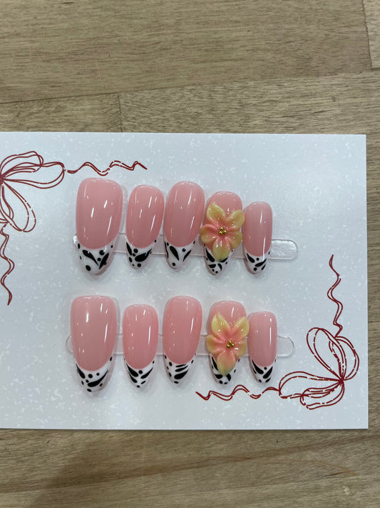 Zebra Press On Nails