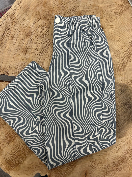 Grey Swirly Cargo Pants