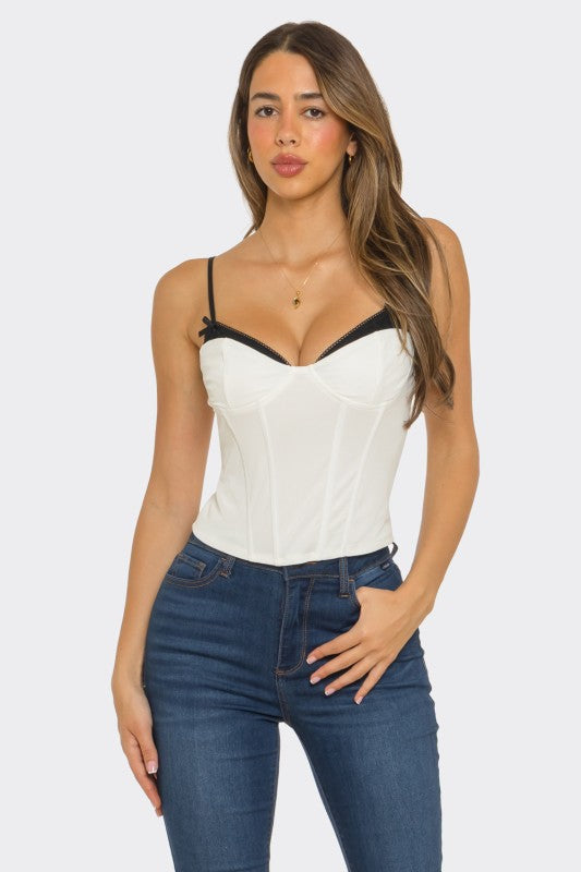Corset Bra Detail Top