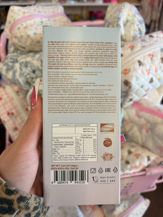 Angel Hair Chocolate- Cotton Candy & Pistachio Filled