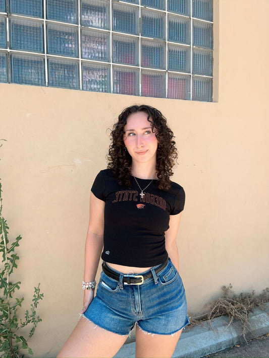 Black Oregon State Comeback Top