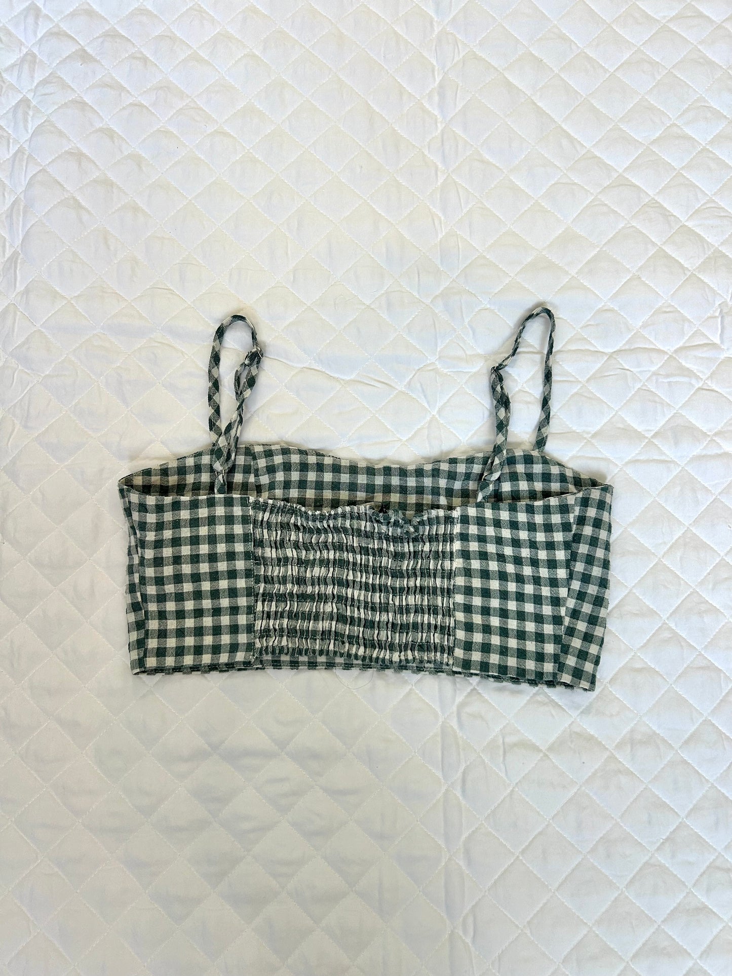 LL Green Gingham Tank