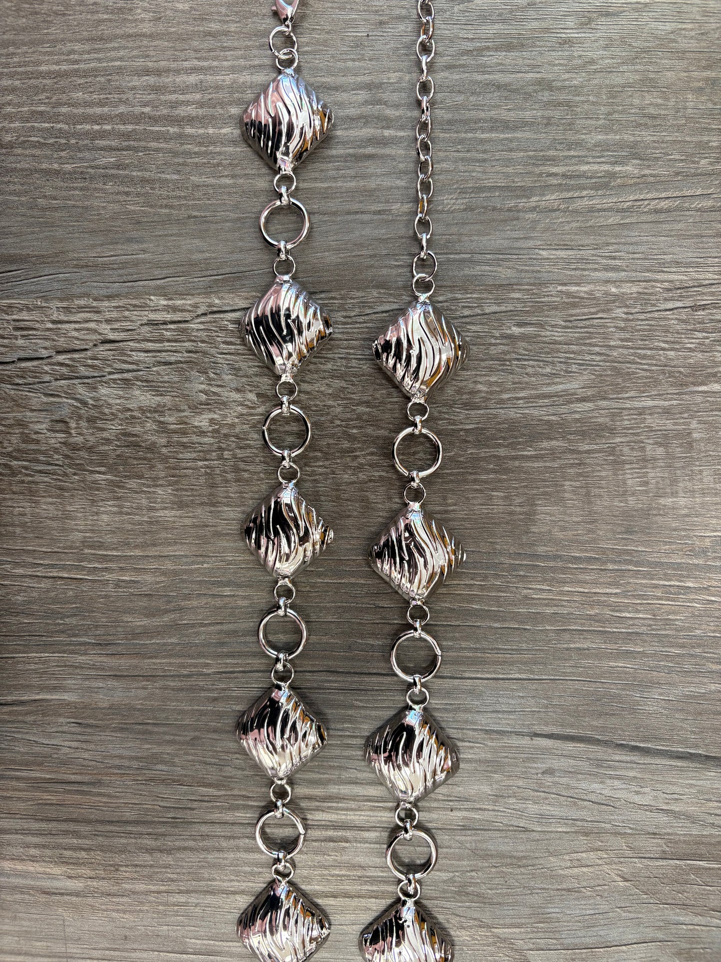 Silver Square Body Chain