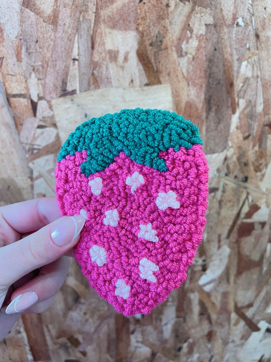 Shades of Pink Strawberry Coaster