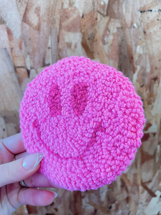 Pink Smiley Coaster