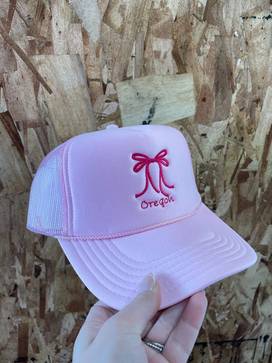 Pink Oregon Bow Hat
