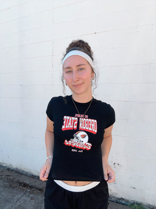 Classic Black University Baby Tee