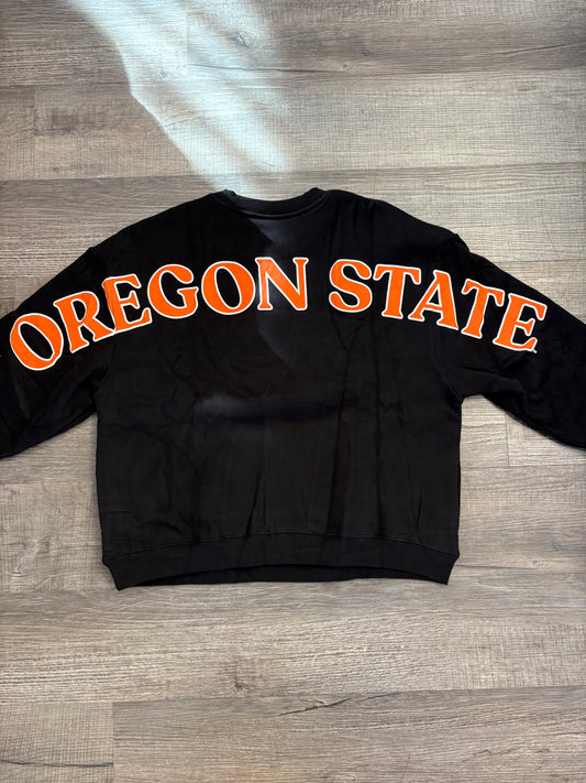 OSU Oversized Black Crewneck
