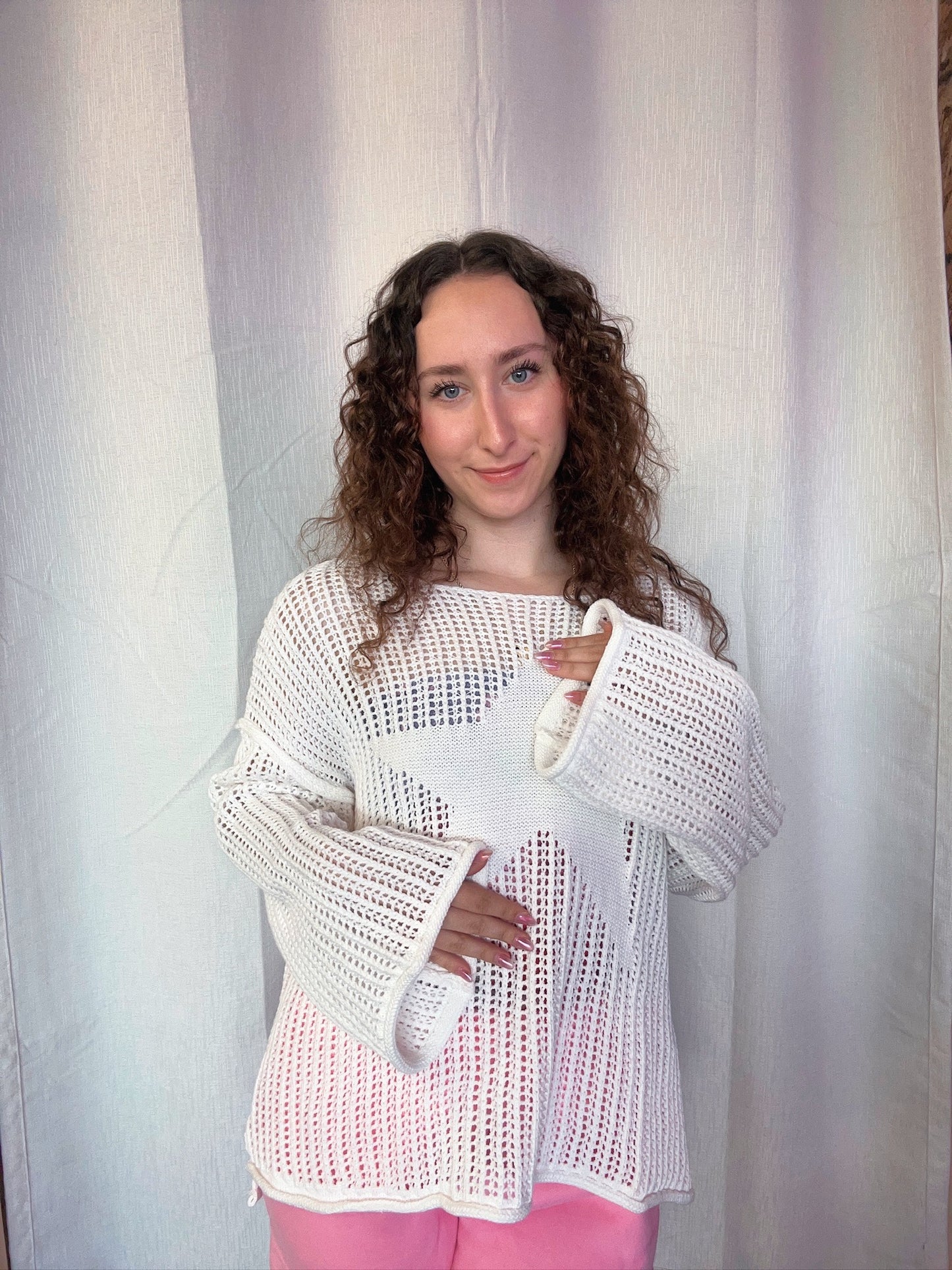 White Crochet Star