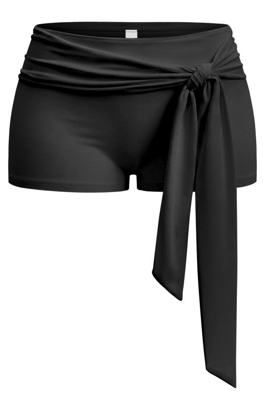 Low Waisted Side Tie Micro Shorts