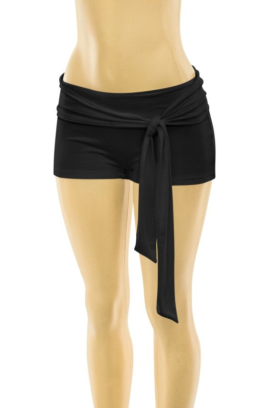 Low Waisted Side Tie Micro Shorts