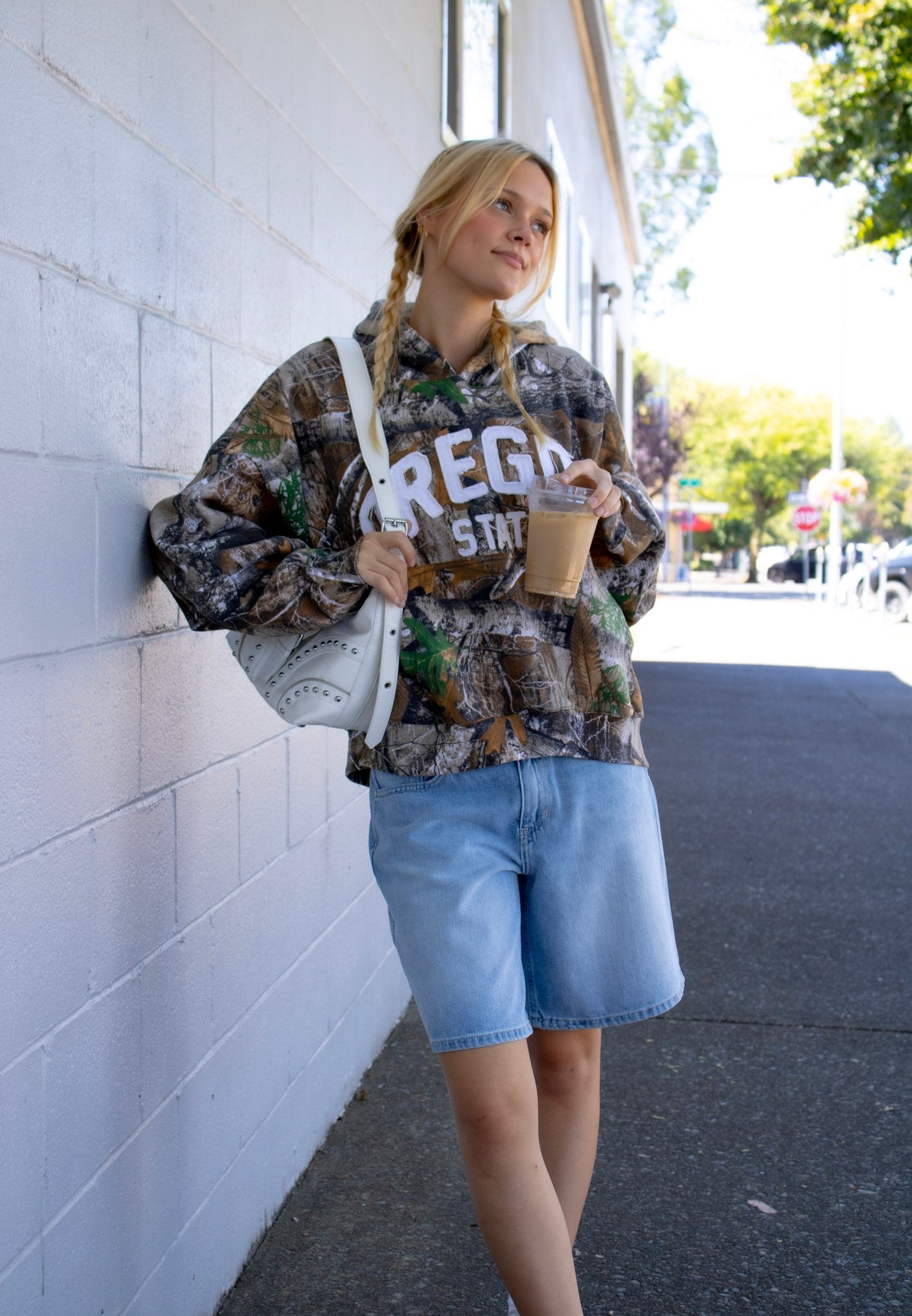 Camo Distressed Beavs Hoodie