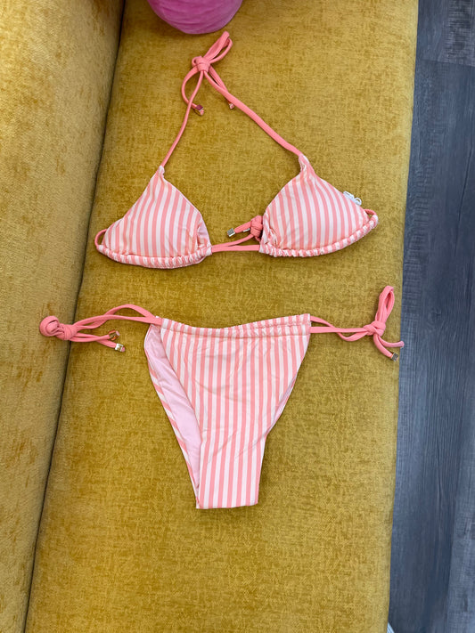 Salmon Striped Bikini