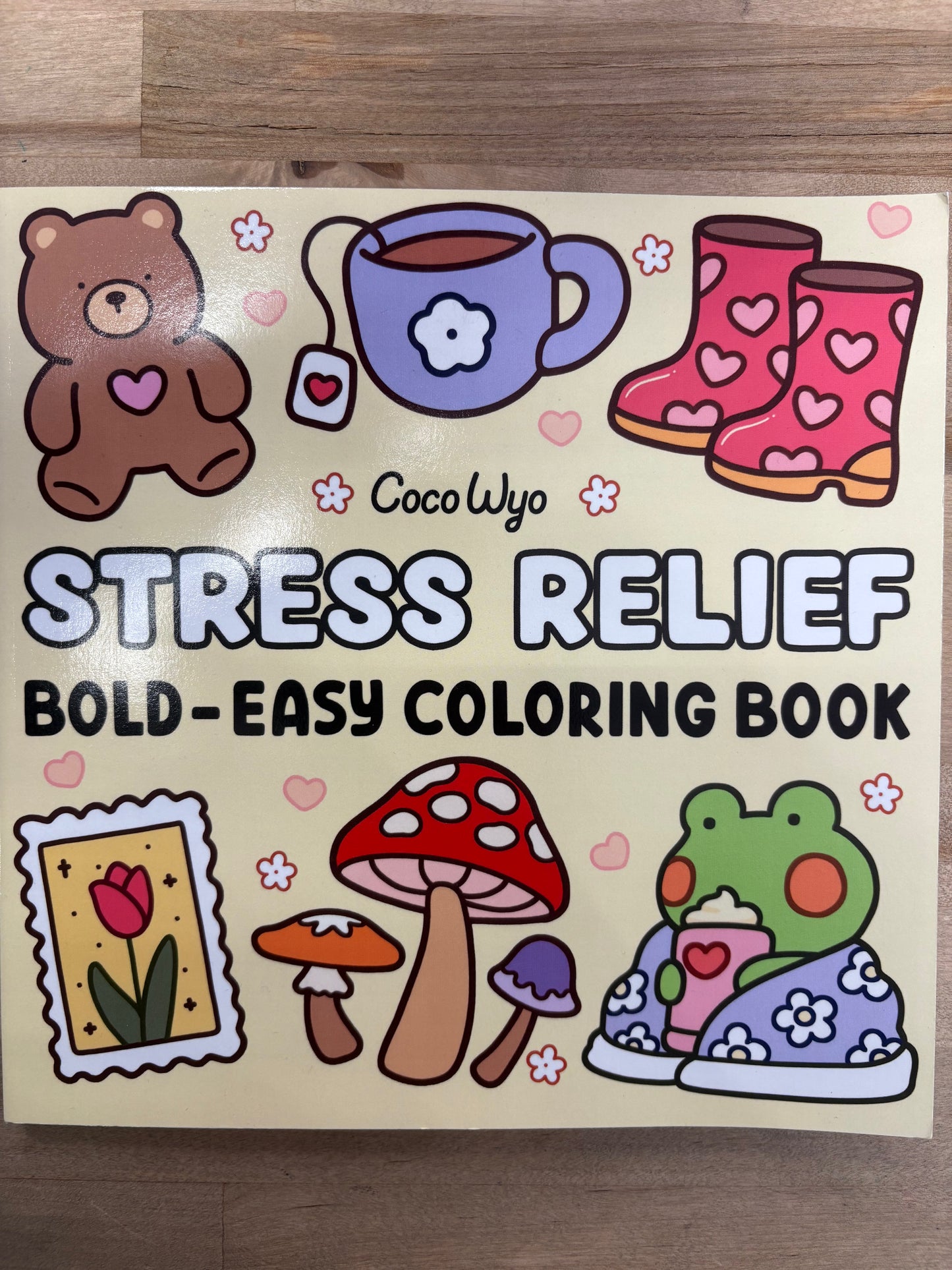 Stress Relief Bold-Easy Coloring Book