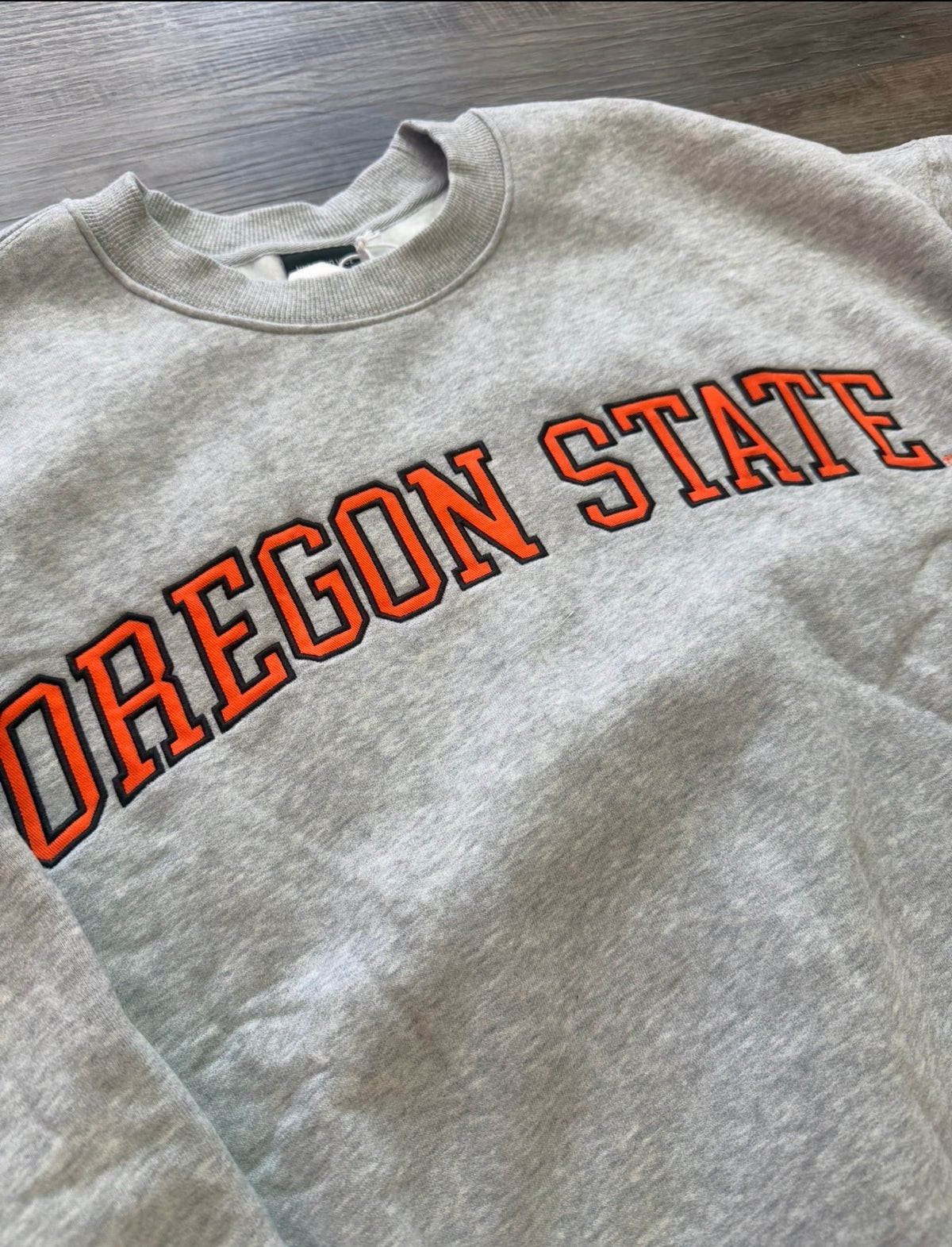 Oregon State Grey Off Side Crewneck