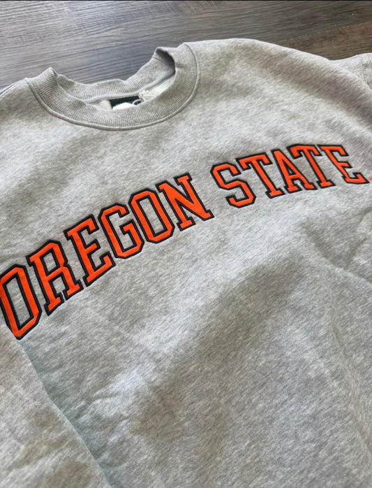 Oregon State Grey Off Side Crewneck