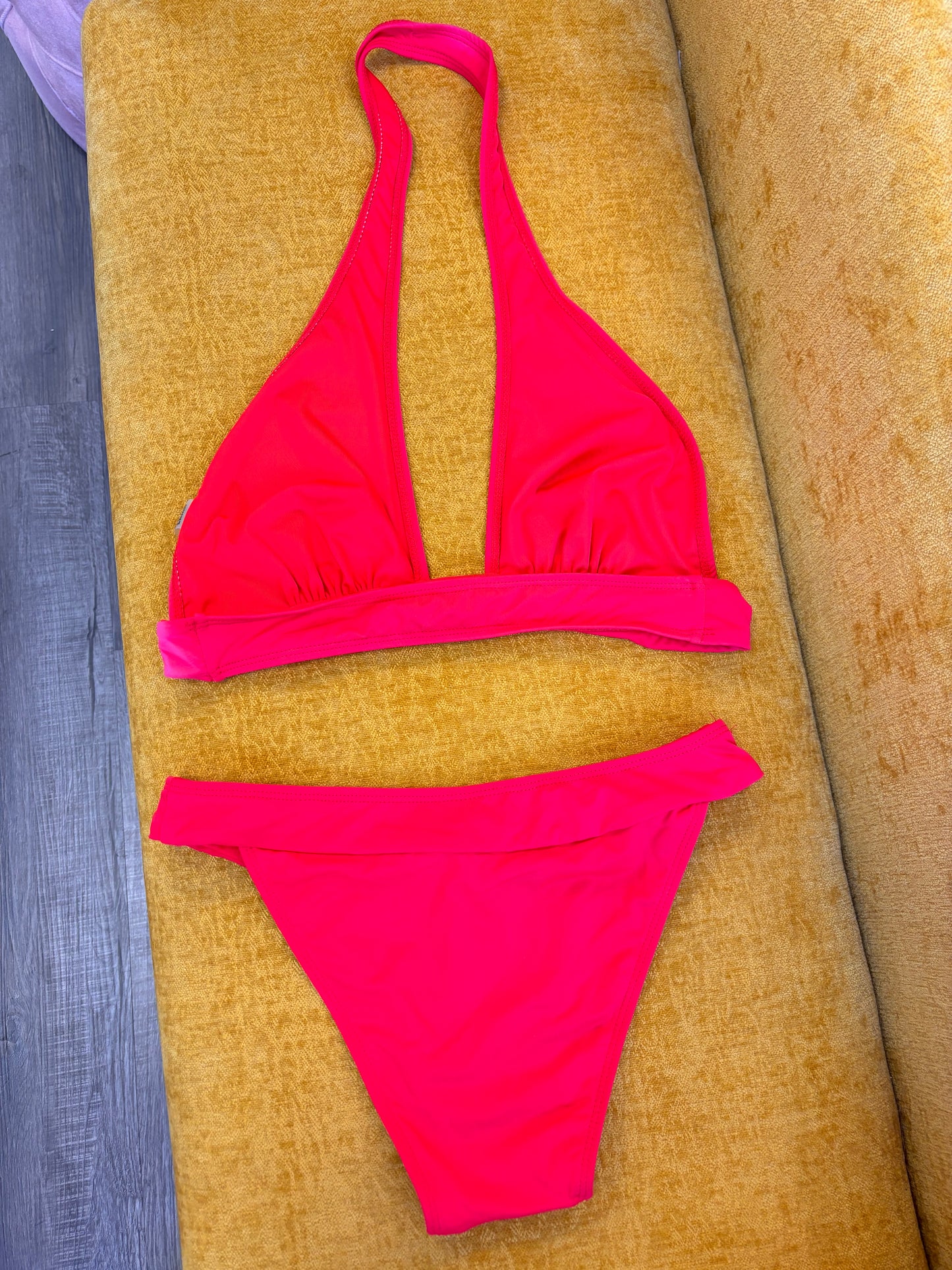Red Front Cross Bikini
