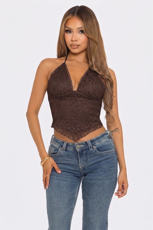 Lace Halter Top