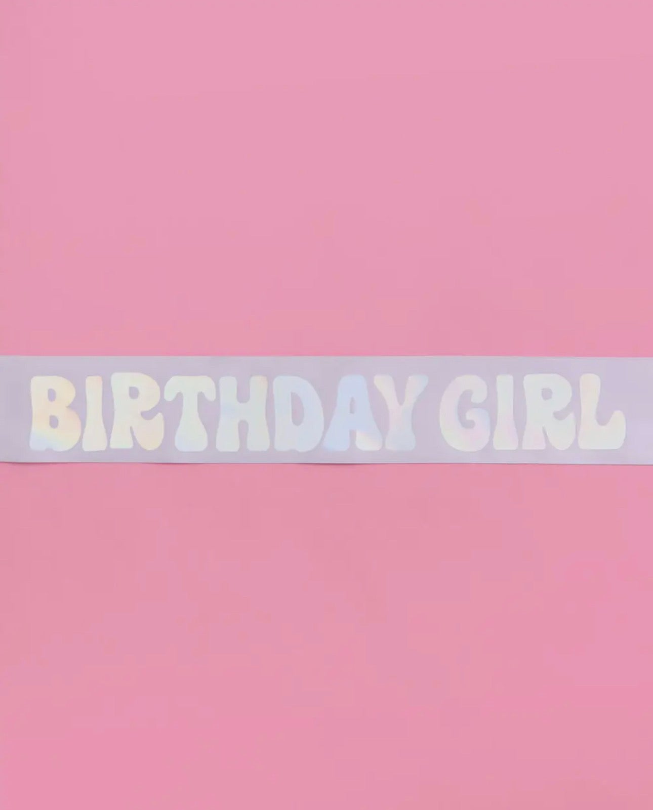 White Birthday Girl Sash