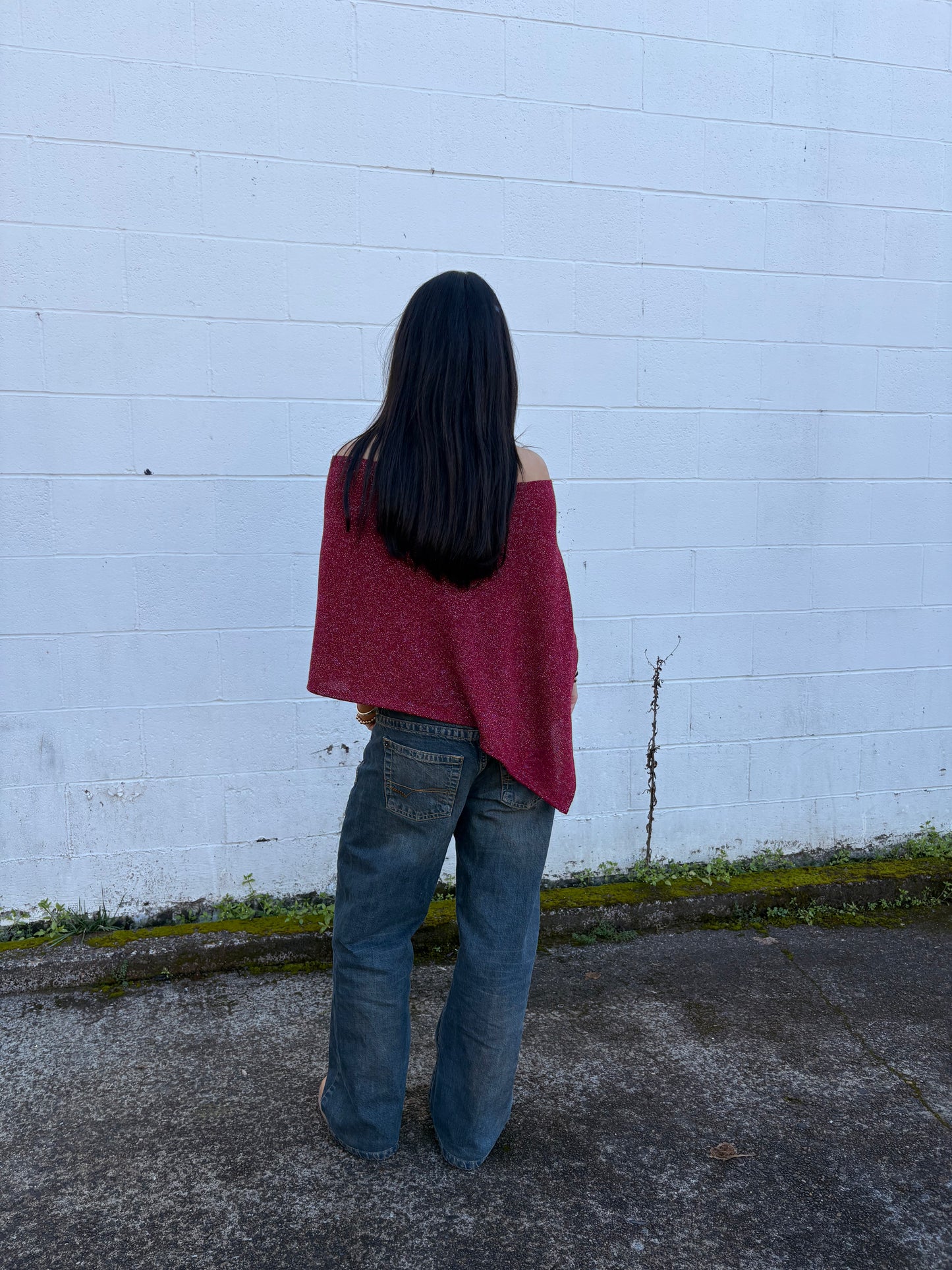 Asymmetric Sparkle Poncho
