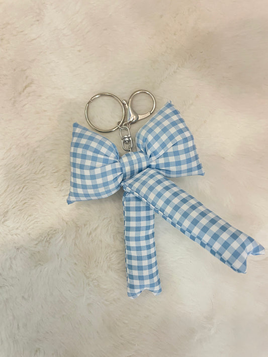 Gingham Bow Keychain
