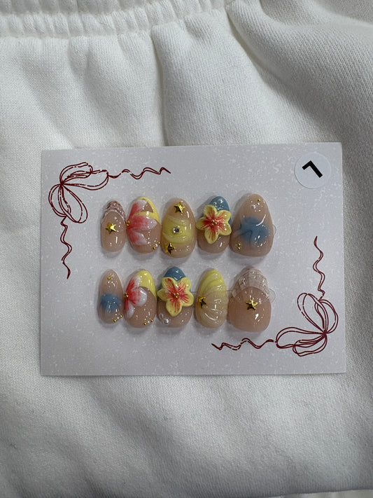 Pastel Tropical Nails