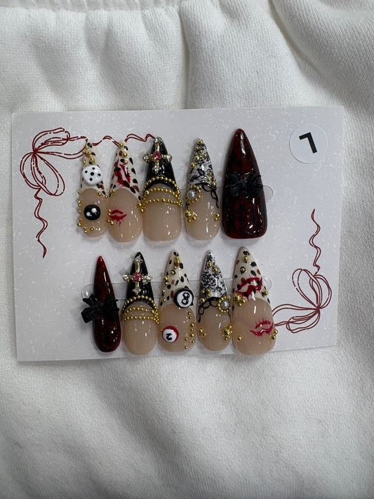 Dark Energy Baddie Nails