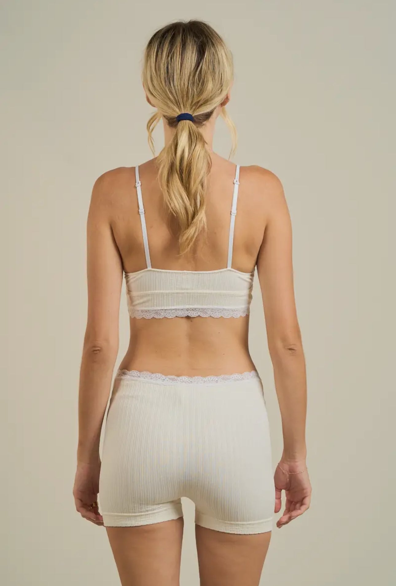 Katie Lace Trim Mini Shorts