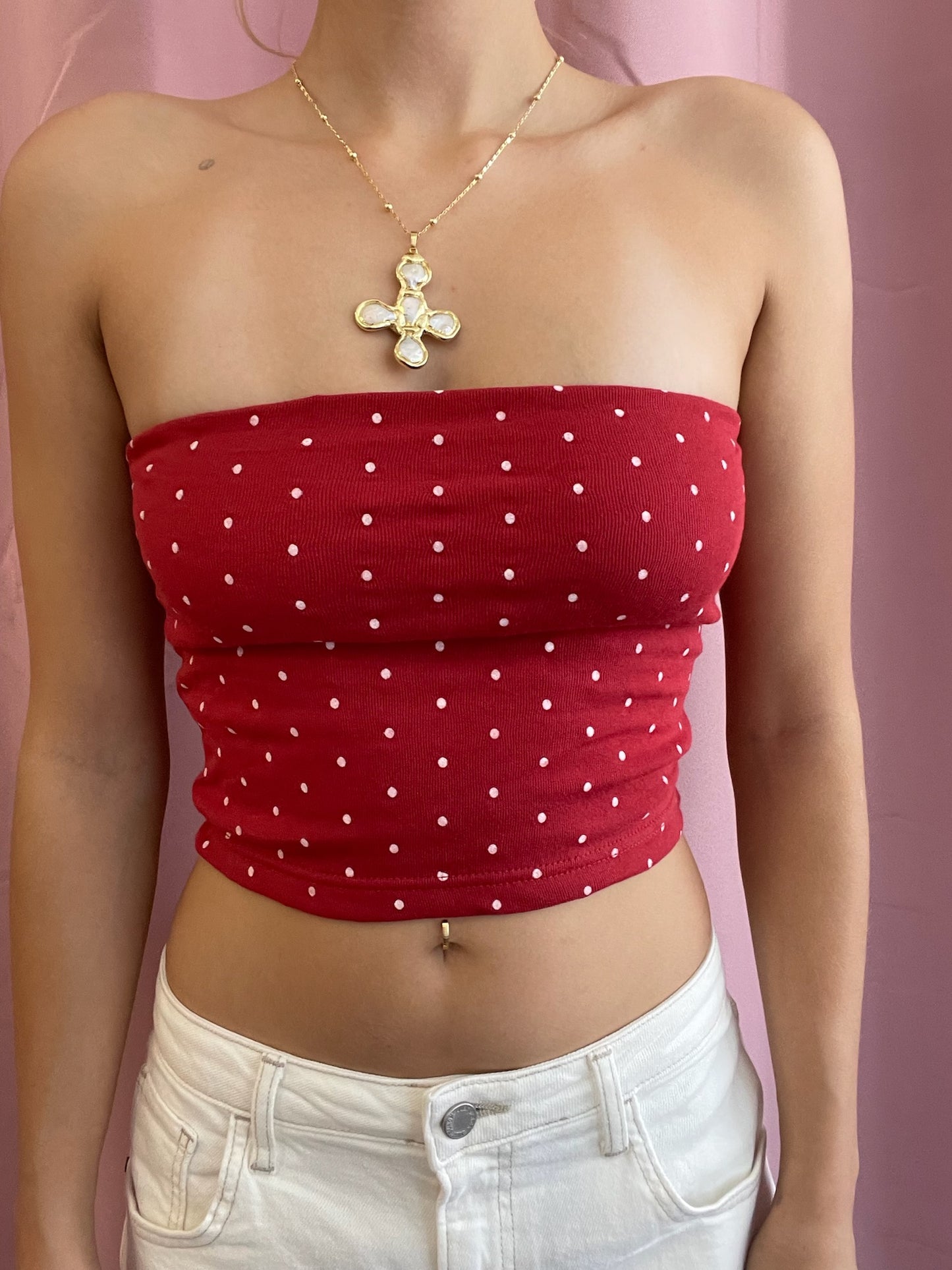 Honey Polka Dot Tube Top