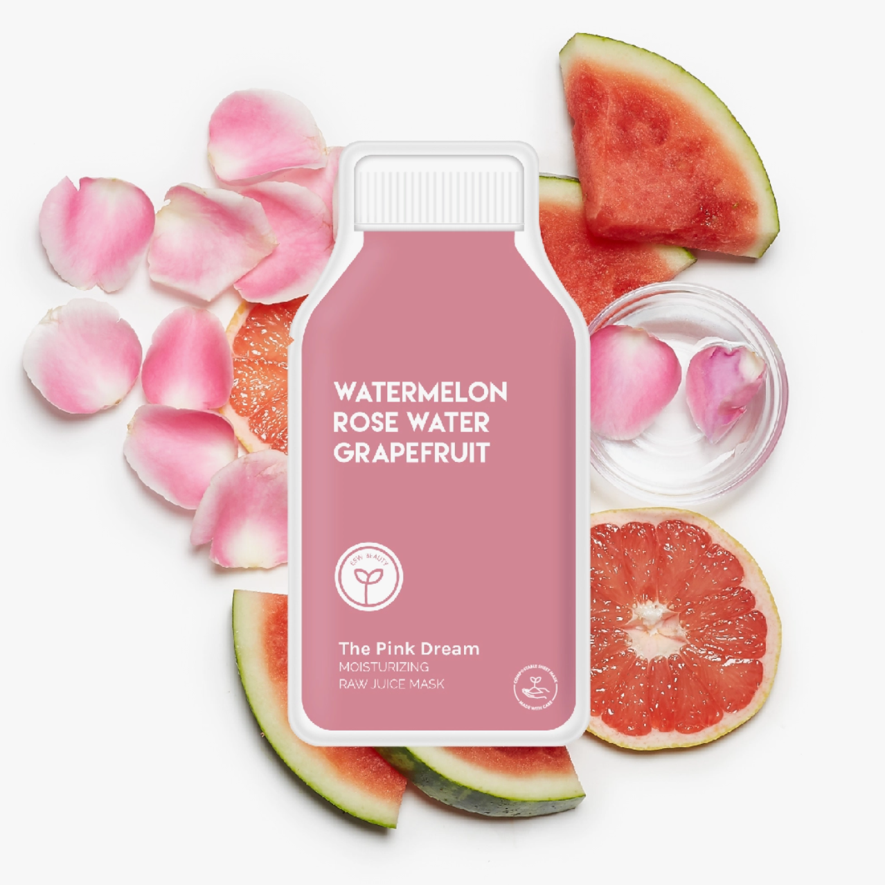 The Pink Dream Raw Juice Sheet Mask Filled PDQ Display