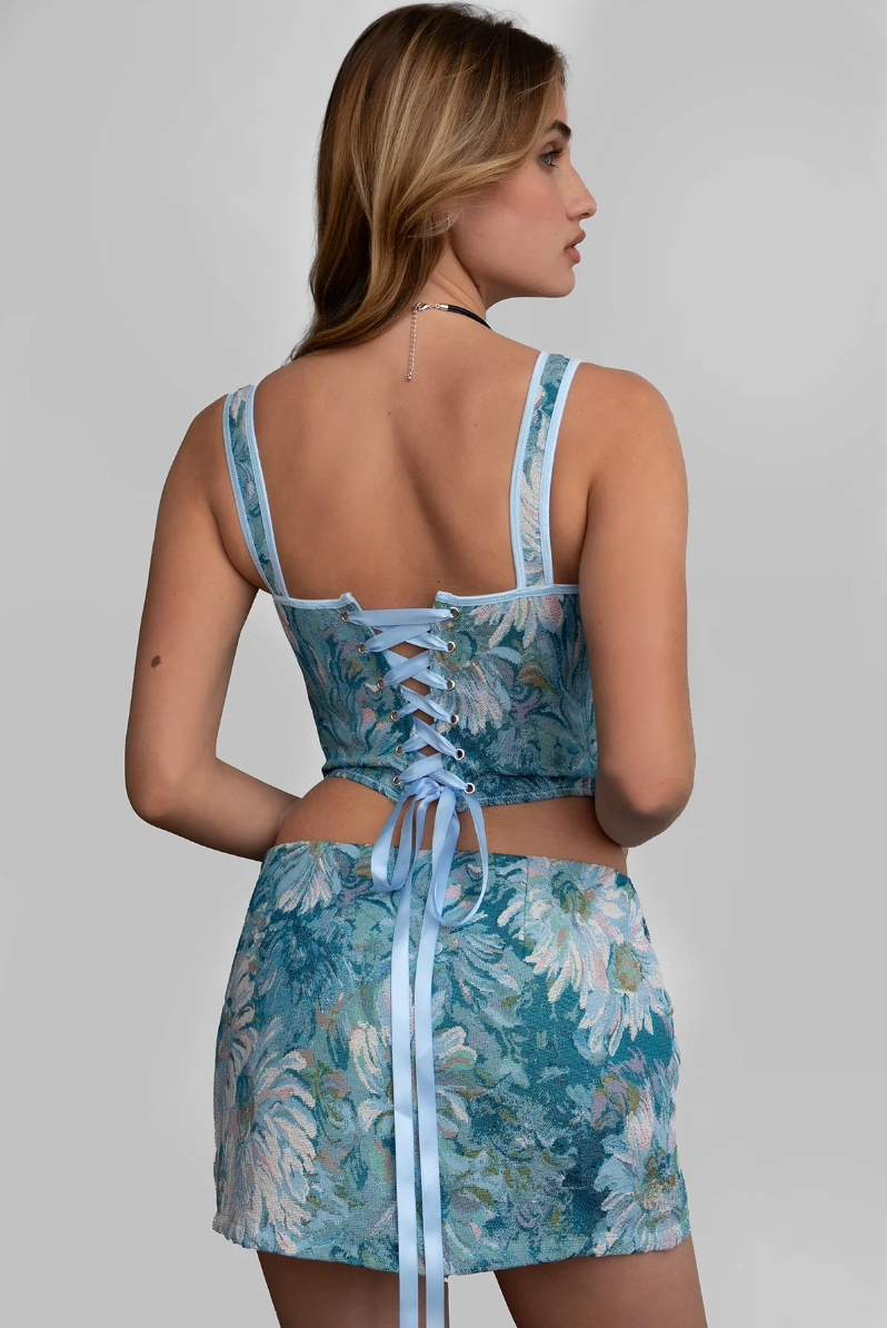 Bow Blue Corset