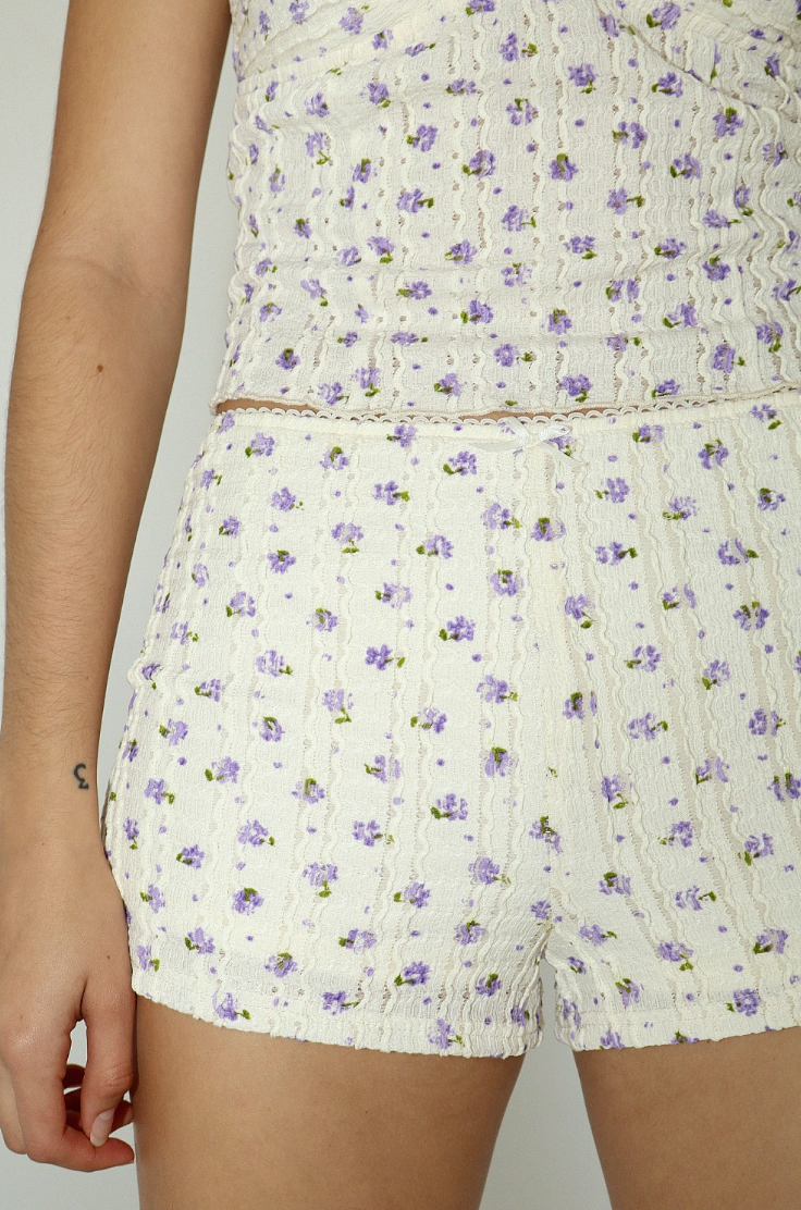 Violet & Cream Lace Cami