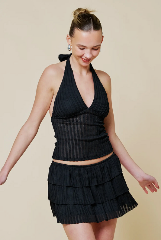 Emily Halter V Neck Top