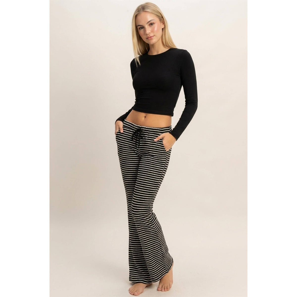 Striped essential pants