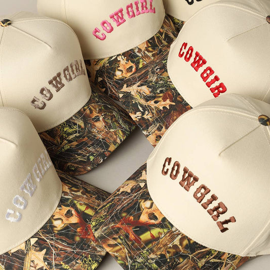 COWGIRL Embroidery Camo Two-Tone Cap