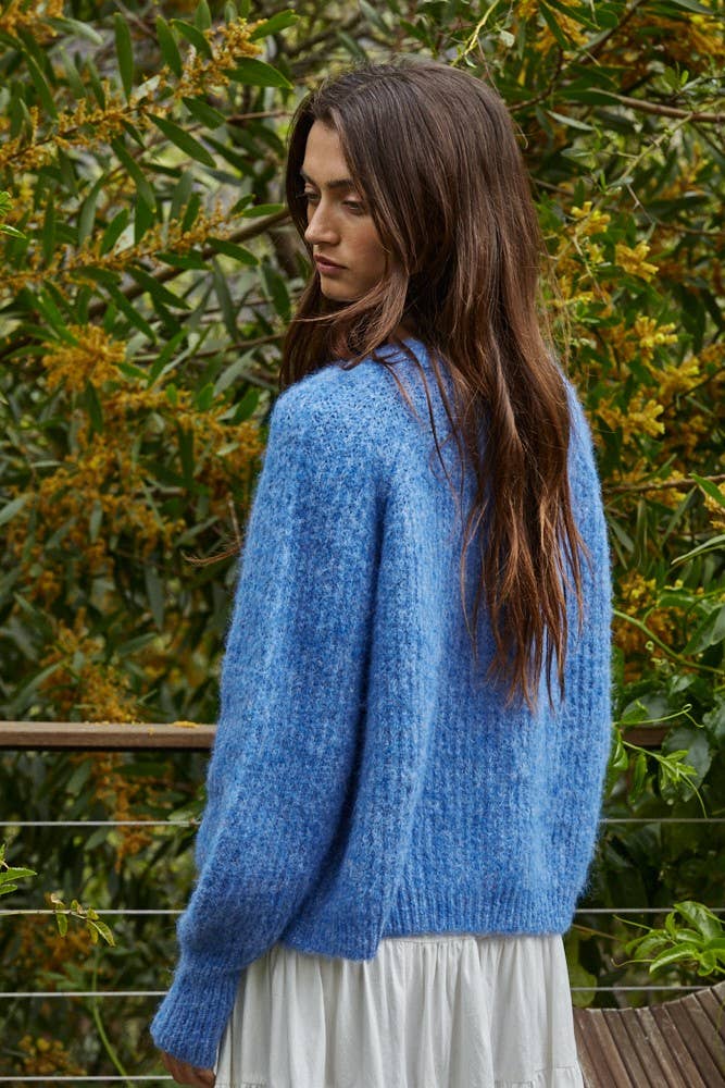 Cobalt Blue Sweater Cardigan