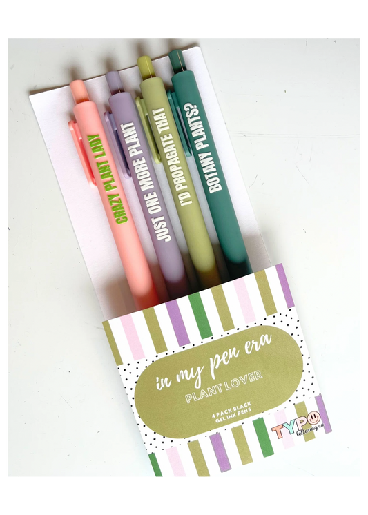 Plant lover 4 pack gel pens