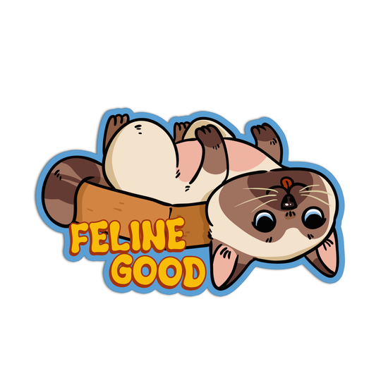 Feline Good Cat Textured Stickers