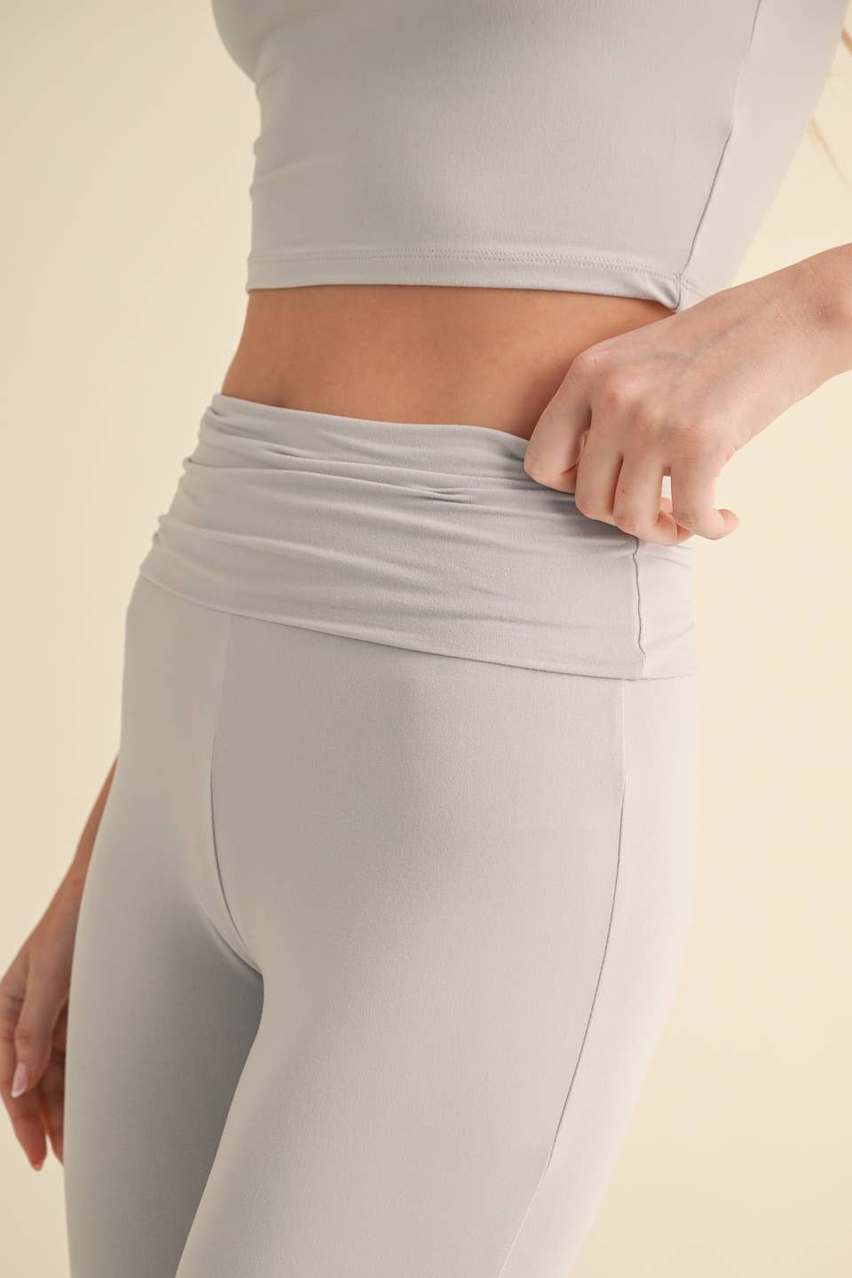 Soft Knit Foldover Flare Pants