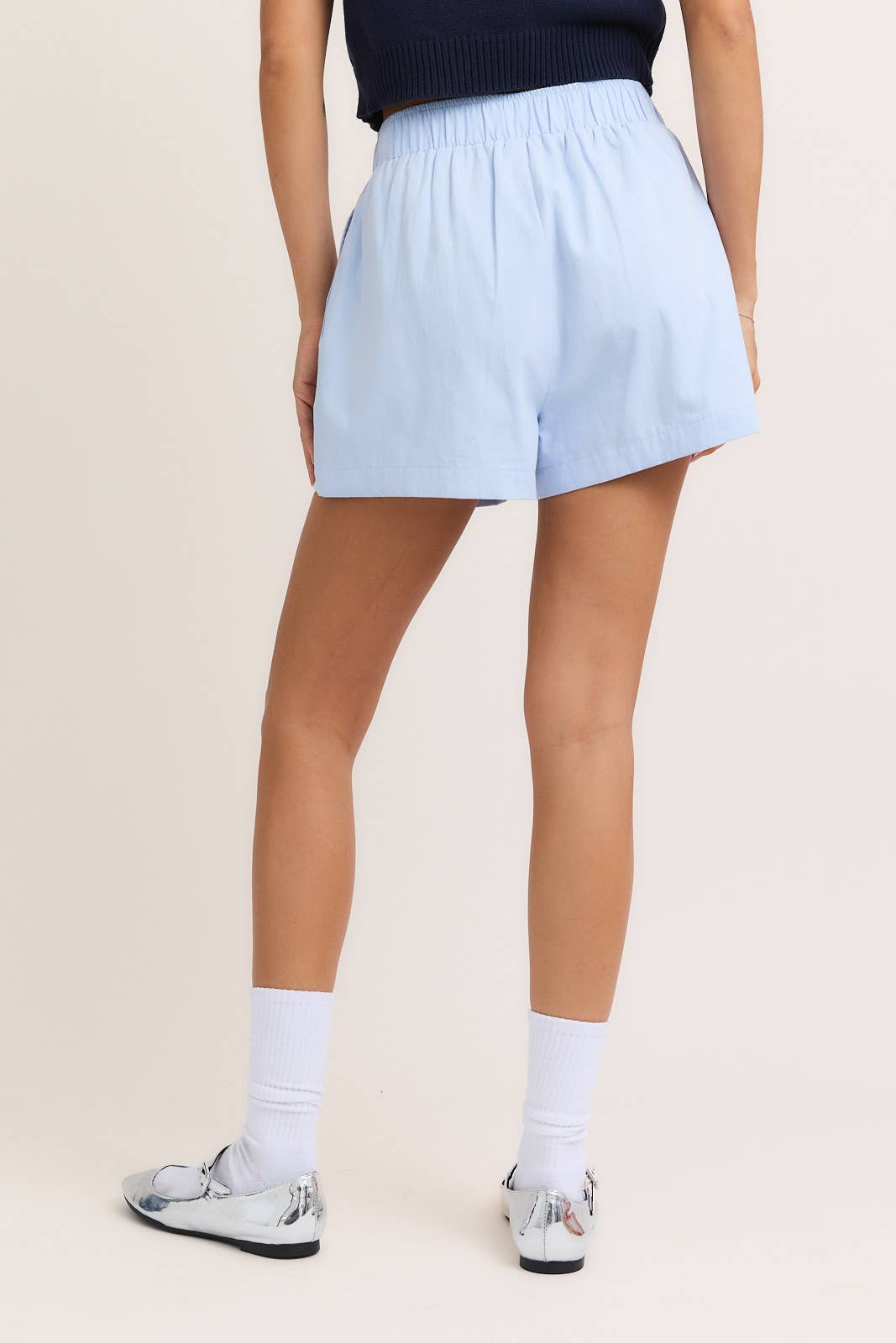High Waisted Boxy Bow Shorts