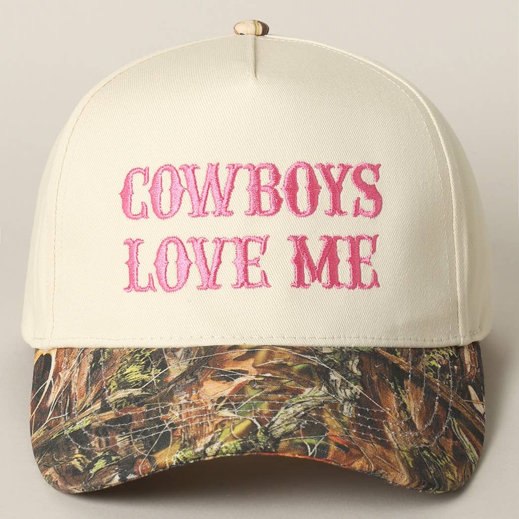 Cowboys Love Me Embroidery Camo Two-Tone Cap